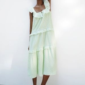 Zara openwork embroidered dress NWT